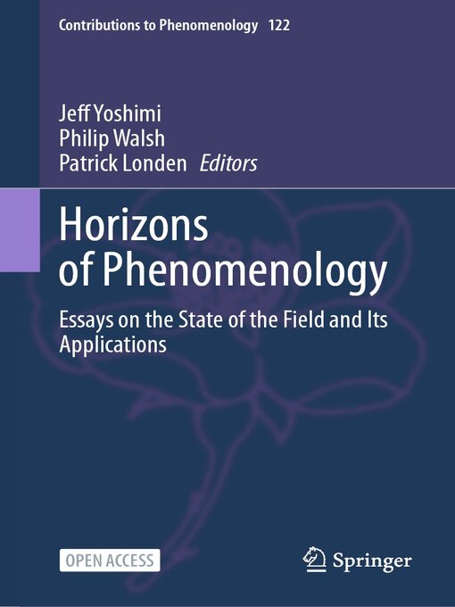 Title details for Horizons of Phenomenology by Jeff Yoshimi - Wait list